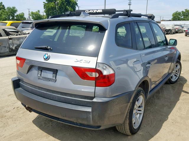 WBXPA93455WD16566 - 2005 BMW X3 3.0I GRAY photo 4