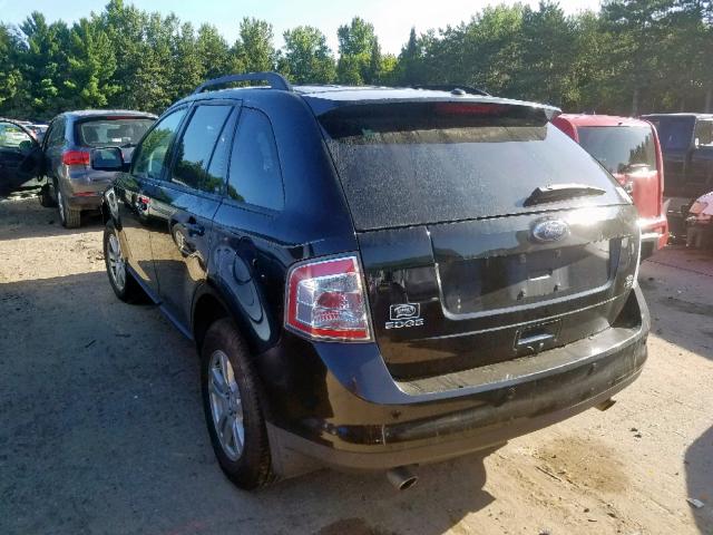 2FMDK48C48BA58247 - 2008 FORD EDGE SEL BLACK photo 3