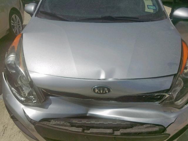 KNADN5A38D6200147 - 2013 KIA RIO EX SILVER photo 7