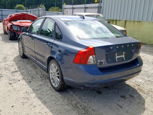 YV1382MS8A2488885 - 2010 VOLVO S40 2.4I BLUE photo 3