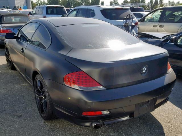 WBAEH13517CR51826 - 2007 BMW 650 I BLACK photo 3