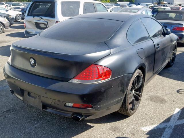 WBAEH13517CR51826 - 2007 BMW 650 I BLACK photo 4