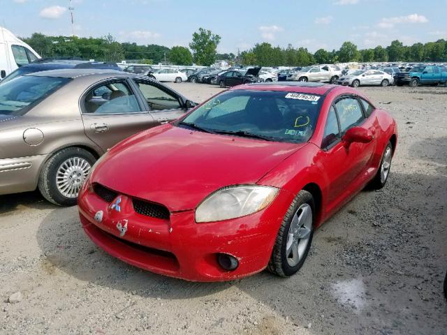 4A3AK24F17E024049 - 2007 MITSUBISHI ECLIPSE GS RED photo 2