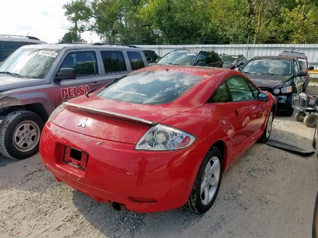 4A3AK24F17E024049 - 2007 MITSUBISHI ECLIPSE GS RED photo 4