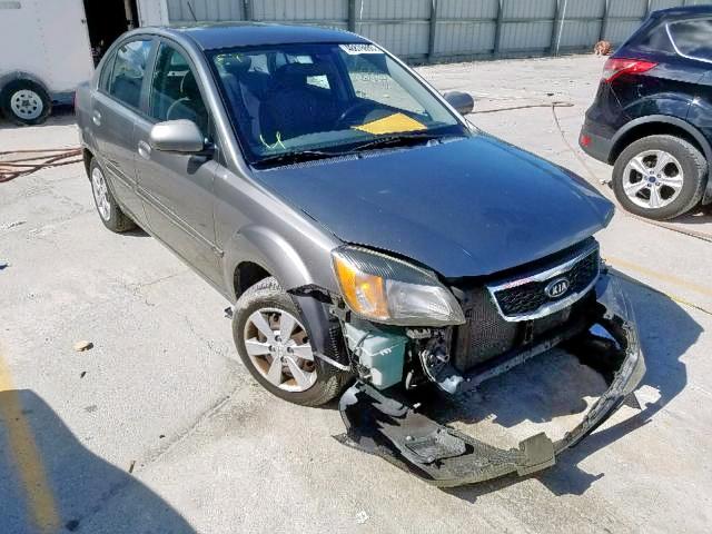 KNADH4A30A6677829 - 2010 KIA RIO LX GRAY photo 1