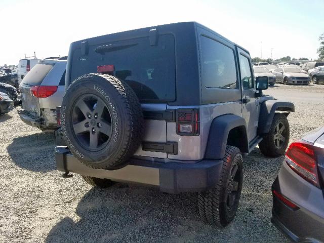 1C4AJWAG0GL157634 - 2016 JEEP WRANGLER S GRAY photo 4