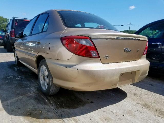 KNADC123126194539 - 2002 KIA RIO GOLD photo 3