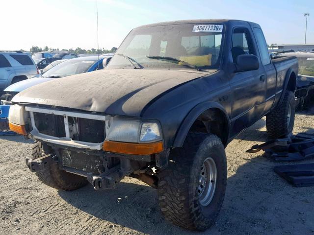 1FTYR14U72PA67698 - 2002 FORD RANGER SUP BLACK photo 2