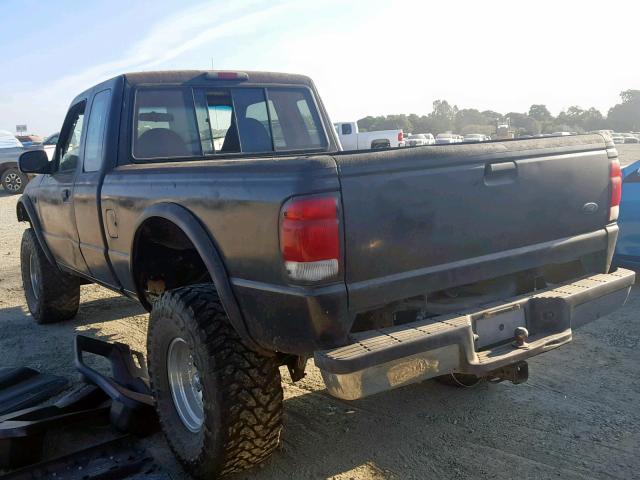 1FTYR14U72PA67698 - 2002 FORD RANGER SUP BLACK photo 3