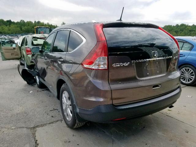 2HKRM4H71EH676293 - 2014 HONDA CR-V EXL BROWN photo 3