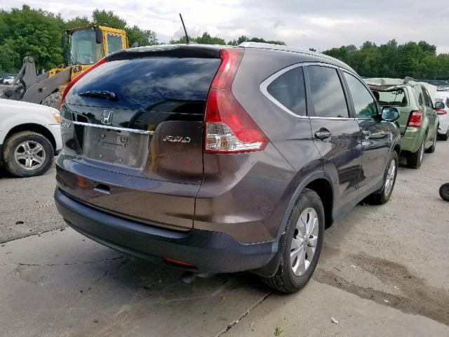 2HKRM4H71EH676293 - 2014 HONDA CR-V EXL BROWN photo 4