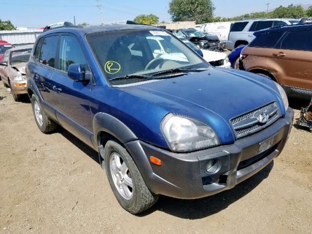 KM8JN12D95U075870 - 2005 HYUNDAI TUCSON GLS BLUE photo 1