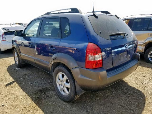 KM8JN12D95U075870 - 2005 HYUNDAI TUCSON GLS BLUE photo 3