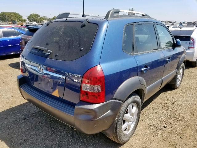 KM8JN12D95U075870 - 2005 HYUNDAI TUCSON GLS BLUE photo 4