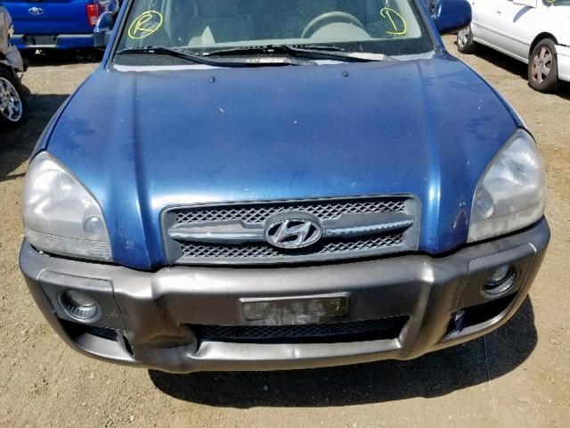 KM8JN12D95U075870 - 2005 HYUNDAI TUCSON GLS BLUE photo 9