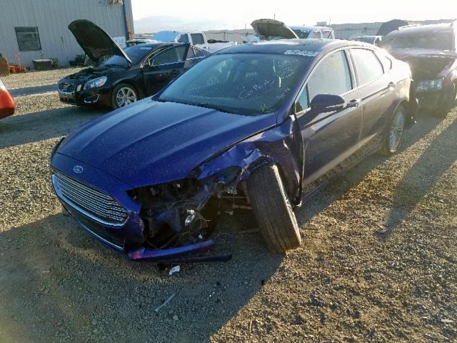 3FA6P0D96FR201320 - 2015 FORD FUSION TIT BLUE photo 2