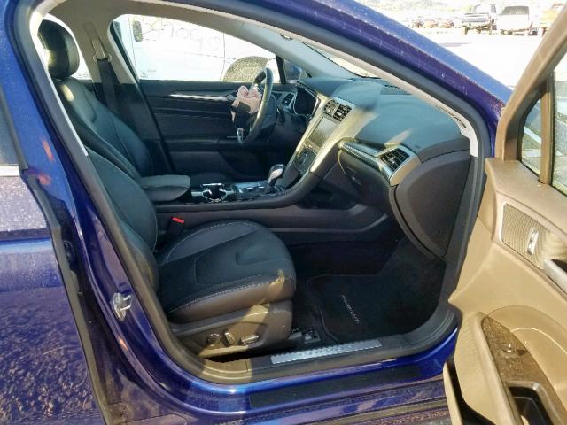 3FA6P0D96FR201320 - 2015 FORD FUSION TIT BLUE photo 5