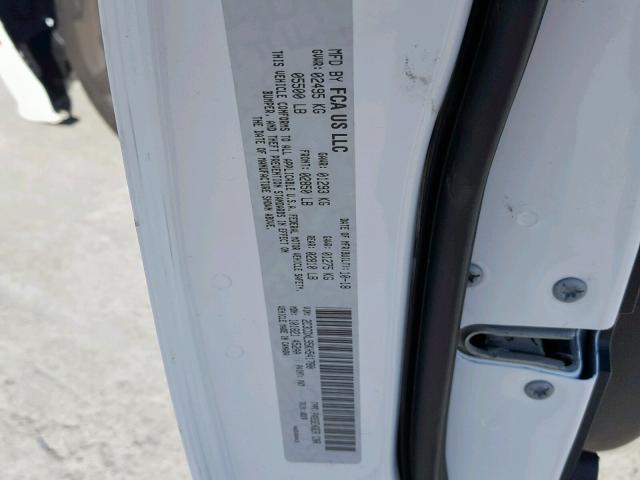 2C3CDXL95KH541780 - 2019 DODGE CHARGER SR WHITE photo 10