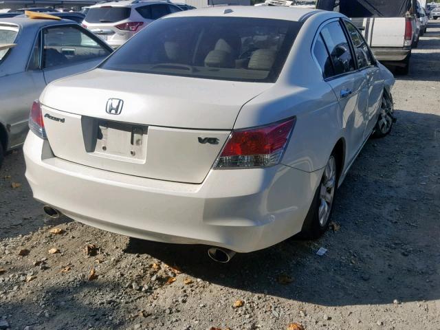 1HGCP3F82AA006175 - 2010 HONDA ACCORD EXL WHITE photo 4