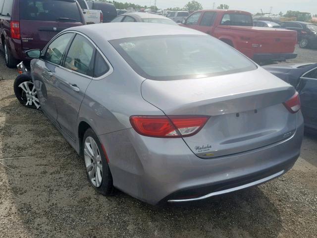 1C3CCCAB4FN571206 - 2015 CHRYSLER 200 LIMITE GRAY photo 3