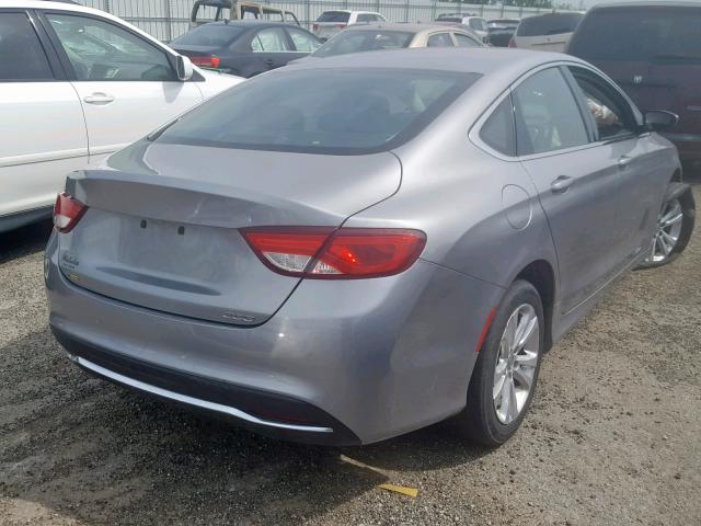 1C3CCCAB4FN571206 - 2015 CHRYSLER 200 LIMITE GRAY photo 4