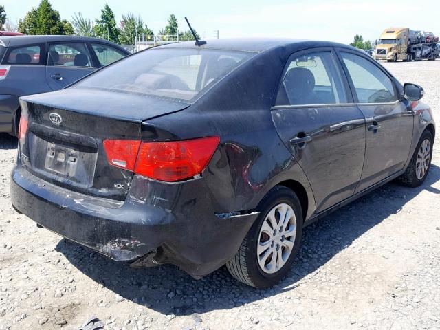 KNAFU4A23A5200328 - 2010 KIA FORTE EX BLACK photo 4