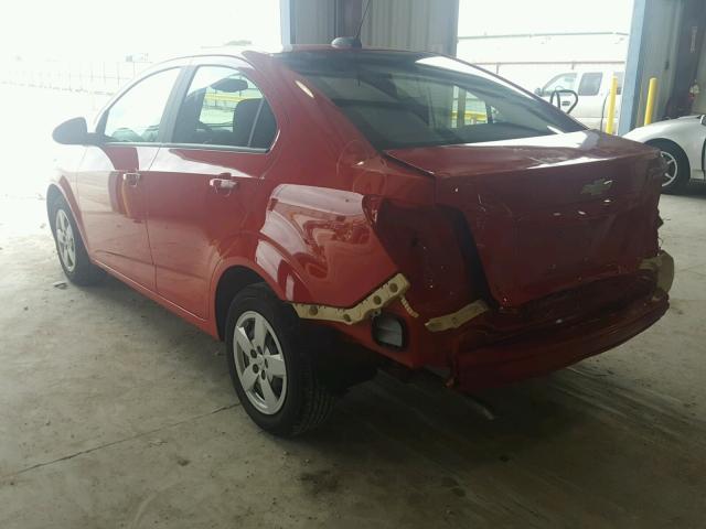 1G1JA5SH6G4177939 - 2016 CHEVROLET SONIC LS 红色 照片 3