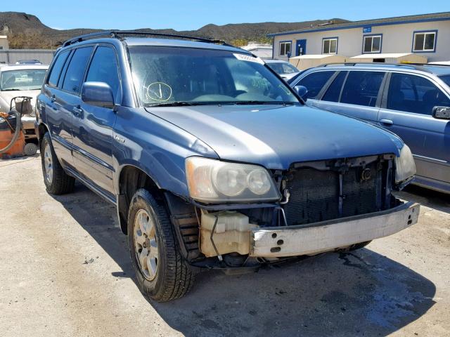 JTEHF21A710002037 - 2001 TOYOTA HIGHLANDER BLUE photo 1