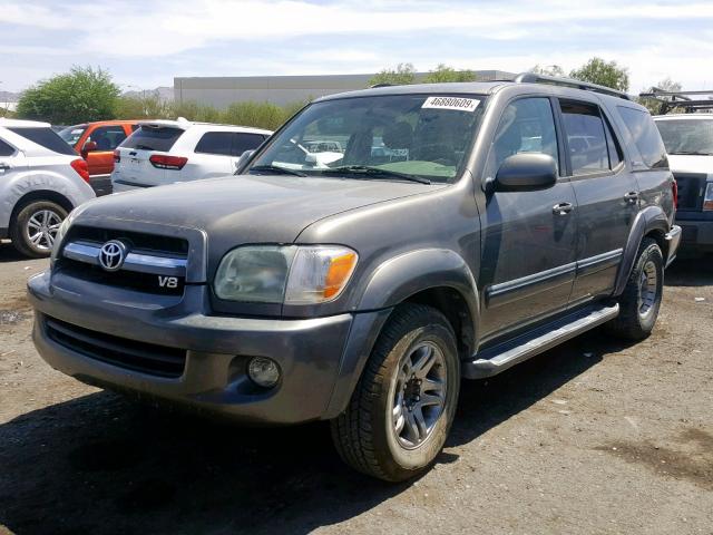 5TDZT38A26S275324 - 2006 TOYOTA SEQUOIA LI GRAY photo 2