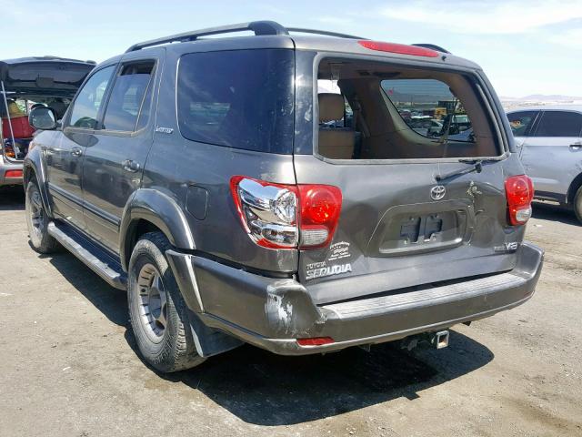 5TDZT38A26S275324 - 2006 TOYOTA SEQUOIA LI GRAY photo 3