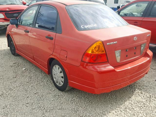 JS2RA41S935159821 - 2003 SUZUKI AERIO S RED photo 3