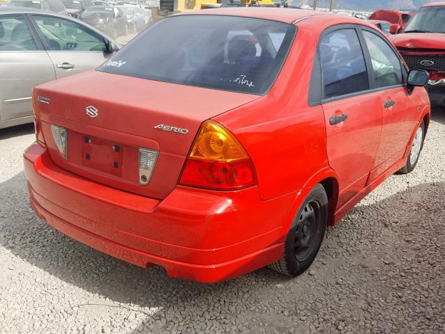 JS2RA41S935159821 - 2003 SUZUKI AERIO S RED photo 4