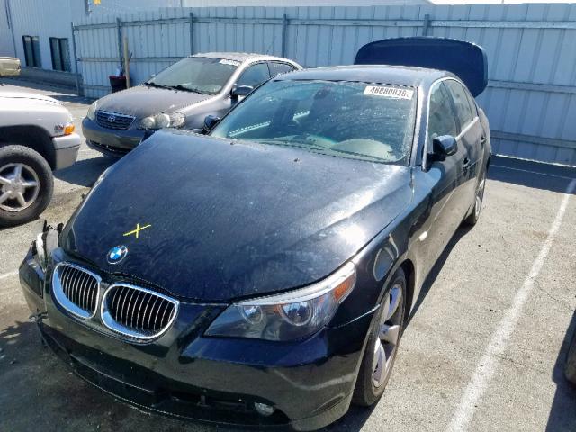 WBANE53517CW66575 - 2007 BMW 525 I BLACK photo 2