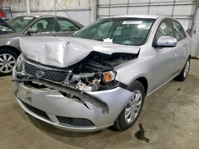 KNAFU4A27D5646244 - 2013 KIA FORTE EX SILVER photo 2