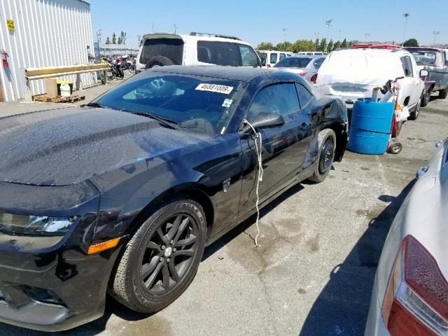 2G1FA1E37E9167204 - 2014 CHEVROLET CAMARO LS BLACK photo 2