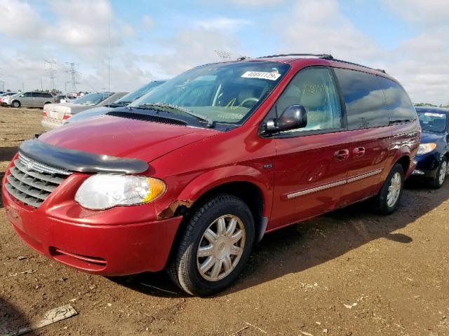 2A4GP54L87R273872 - 2007 CHRYSLER TOWN & COU RED photo 2