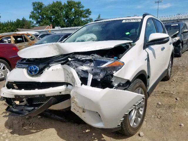 JTMDJREV0JD168366 - 2018 TOYOTA RAV4 HV LI WHITE photo 2