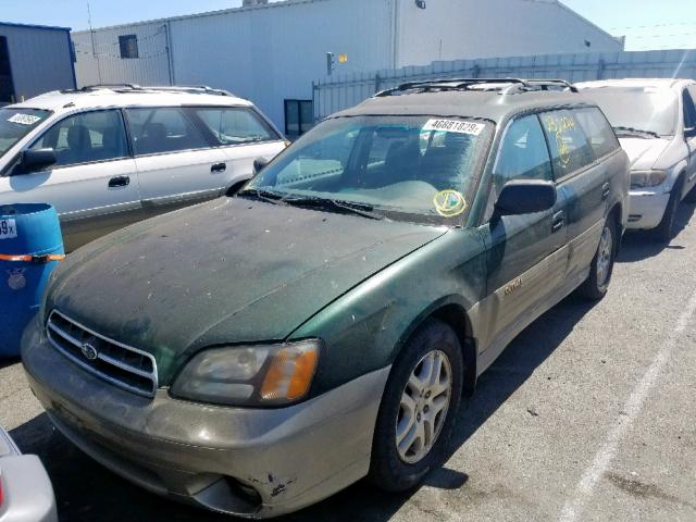 4S3BH665427650404 - 2002 SUBARU LEGACY OUT GREEN photo 2