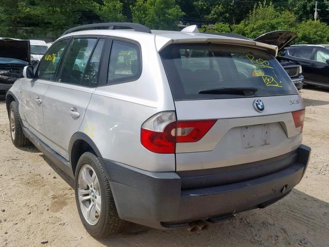 WBXPA93425WD04374 - 2005 BMW X3 3.0I GRAY photo 3