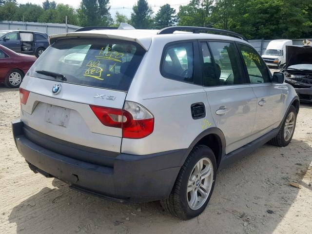 WBXPA93425WD04374 - 2005 BMW X3 3.0I GRAY photo 4