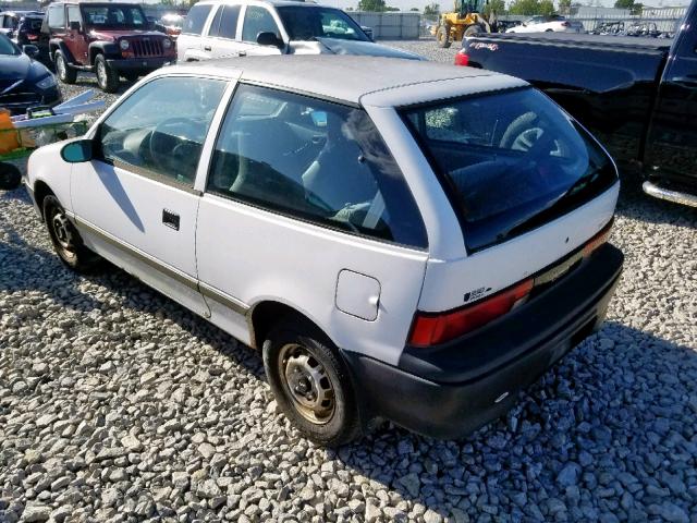 2C1MS2460P6714487 - 1993 GEO METRO XFI WHITE photo 3