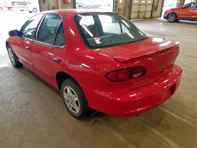 1G1JF524127229905 - 2002 CHEVROLET CAVALIER L RED photo 3