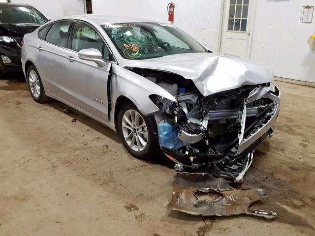 3FA6P0MU1KR252917 - 2019 FORD FUSION SEL SILVER photo 1