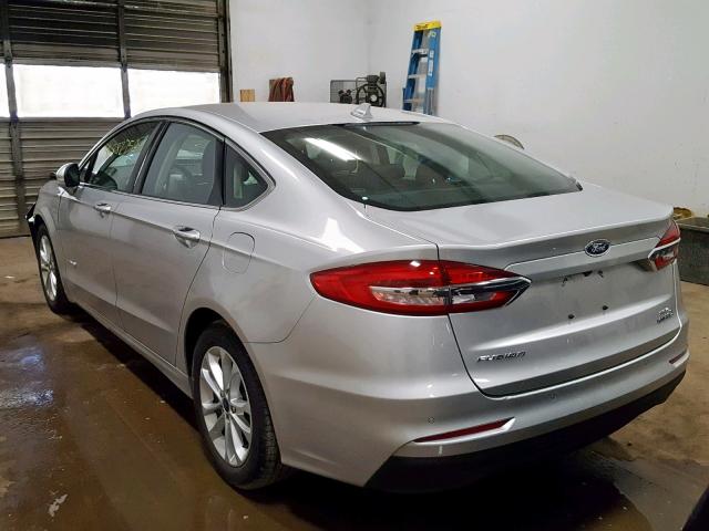 3FA6P0MU1KR252917 - 2019 FORD FUSION SEL SILVER photo 3