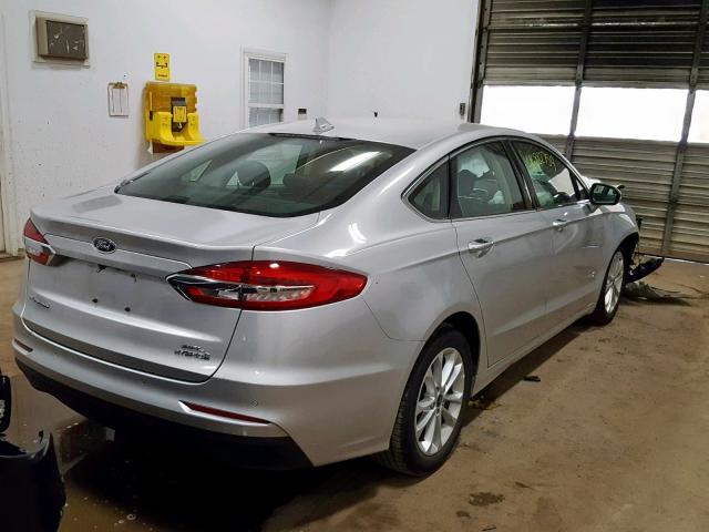 3FA6P0MU1KR252917 - 2019 FORD FUSION SEL SILVER photo 4