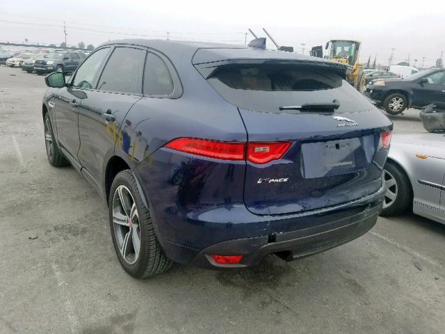 SADCL2BN4HA086402 - 2017 JAGUAR F-PACE R - BLUE photo 3