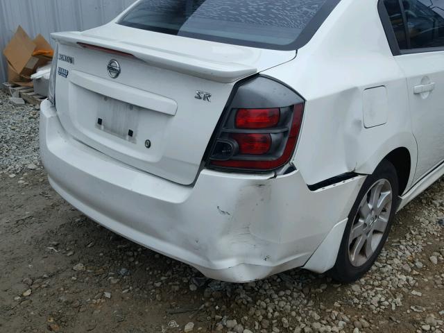 3N1AB6AP7AL715555 - 2010 NISSAN SENTRA 2.0 WHITE photo 9