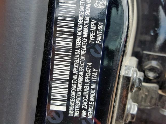 ZACCJBAB1JPH34714 - 2018 JEEP RENEGADE S BLACK photo 10