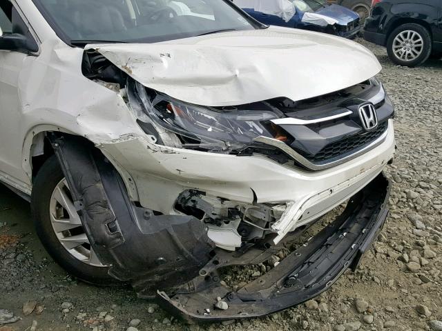 5J6RM4H78GL014235 - 2016 HONDA CR-V EXL WHITE photo 9