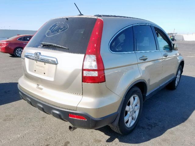 JHLRE487X7C059005 - 2007 HONDA CR-V EXL GOLD photo 4